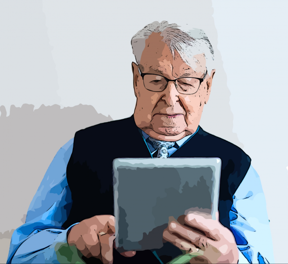 Older Man iPad